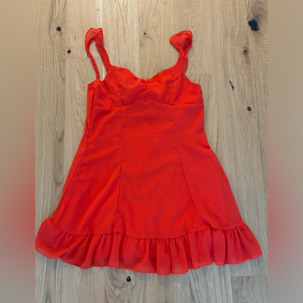 NWOT Ruffle Mini Dress - Picture 4 of 6
